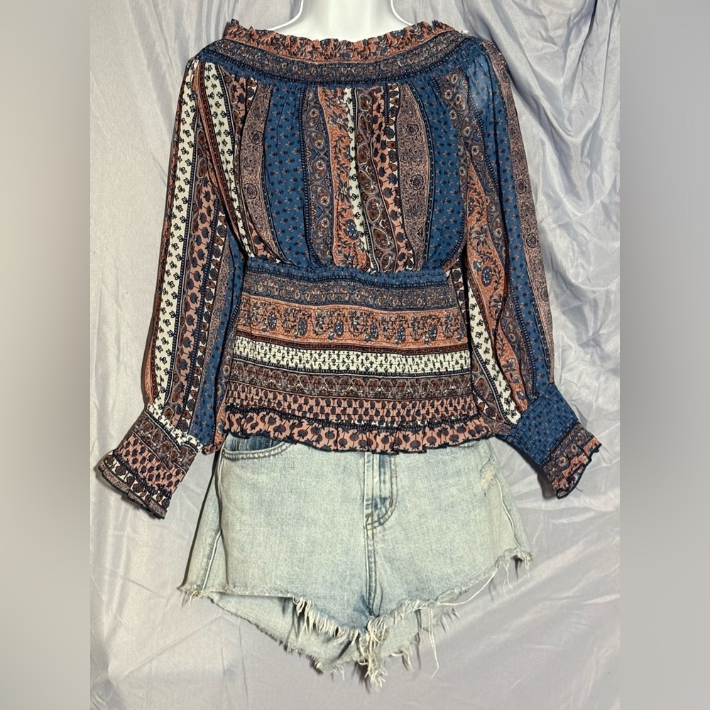 VENUS Boho Striped Blouse